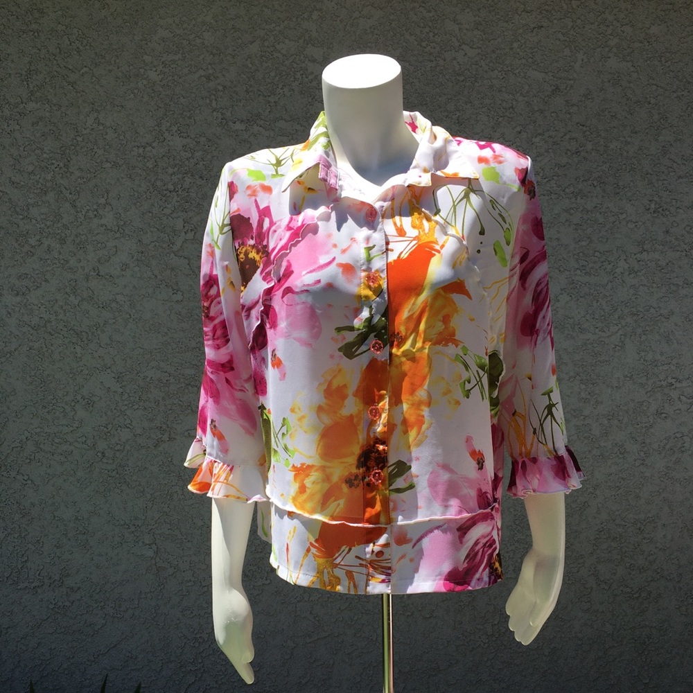 Vintage Colorful summer blouse by Seasuns